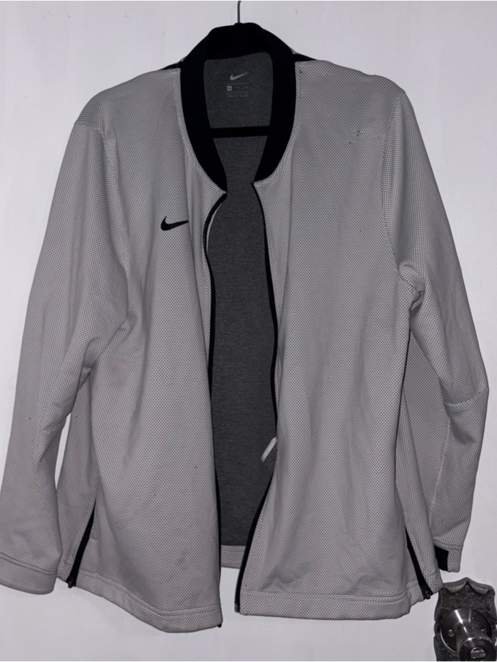 Nike Black and Gray Full-Zip Athletic Jacket
